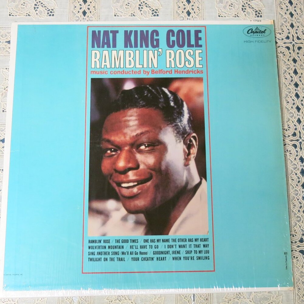 Nat King Cole Ramblin' Rose LP Vinyl 1973 Capitol Records